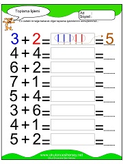 Toplama işlemi yaprak test